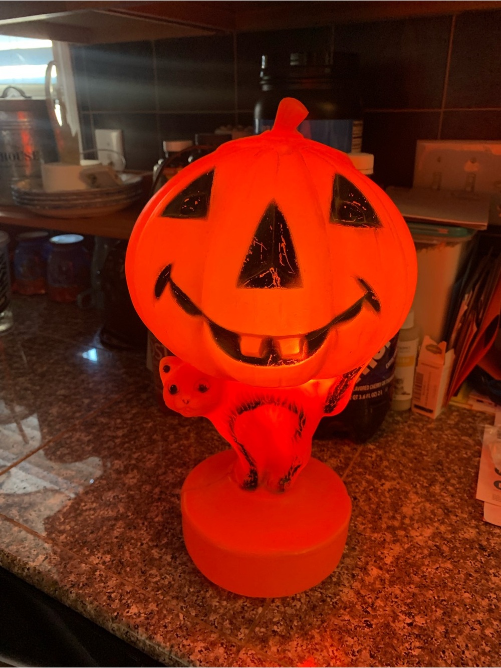 Vintage Bayshore Industries’ Halloween Blow Mold Jack-O'-Lantern